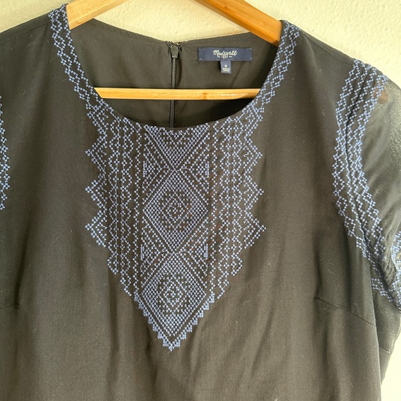Madewell Augustine Embroidered Dress women's sz 8 - Picture 4 of 6